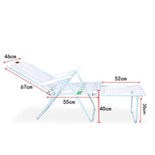 Renovation House Plastic Recliner Folding Sun Lounger Outdoor Leisure Home Beach Chair Lunch Break Chair Garden Lounger Garden Furniture (Color : As Shown Size : 174x46cm)