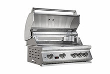 Bonfire 34-inch 4-Burner Liquid Propane Gas Grill 72,000 BTU Built in Outdoor BBQ with Infrared Burner and Rotisserie Kit for Bbq Island Kitchen, 304 stainless steel, CBB4-LP
