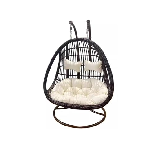 XJOYSL7921 Rattan Chair Hanging Chair Hanging Basket Rocking Chair Indoor and Outdoor Balcony Swing Household Hammock Modern Accent Chair for Living Room