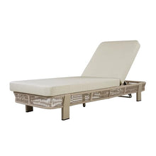 Merax 3-Piece Outdoor Chaise Lounge Set with Side Table, 400 lbs Each Chaise, 2 Recliners with 2 Beige Cushions for Patio Poolside, Beige