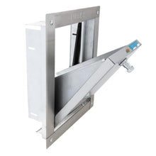 Midland Style Stainless Steel Trash Chute Door - Noiseless Self Closing Bottom Hinged Fire Rated & UL Approved (15" X 18") By Oswald Supply