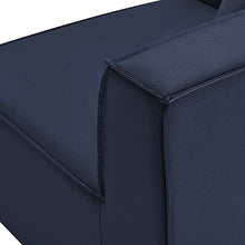 Lounge Sectional Sofa Set, Fabric, Blue Navy, Modern, Outdoor Patio Balcony Cafe Bistro Garden Hotel