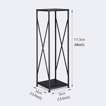 DJVHSRI Metal Wood Rack Holders Tools 44 Inch Tall Heavy Duty Firewood Holder Black Hearth Accessories Rectangle Log Wood Stacker,