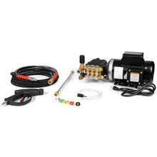 Canpump 1500 PSI 2.2 GPM Pressure Washer Pump Assembly with 2 HP 120 V Motor – Triplex Pump, External Unloader – Includes 30-ft Hose, Spray Gun, Wand & 5 Nozzles – For Cars, Driveways, Decks & Patios
