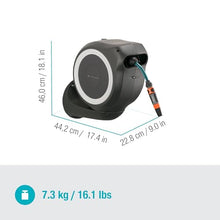 Gardena Rollup S Wall Hose Box 15 m, Turquoise, Black, Grey, Orange, White, 15m