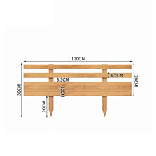 Garden Wooden Fence,1.6Cm Thick Heavy-Duty Waterproof Tree Edging Border,DIY Decorative Outdoor Landscape Partition for Paths Flower Bed,Yellow,10PCS(100X50CM)