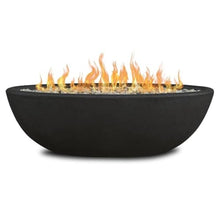 Real Flame Riverside 48" Oval Propane Fire Pit Bowl, Push-Button Ignition, Includes 28" Stainless Steel Burner, Lightweight, 50,000 BTUs, Adjustable Flame Height - Shale