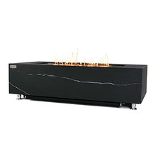 Varna Marble Fire Pit 59.8" x 28" Outdoor Patio Firepit Includes Fire Glass Modern Fire Pits & Outdoor Fireplaces for Garden, Deck, Indoor & Outdoor Heating