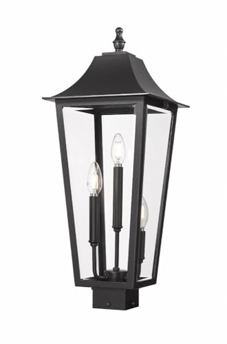 Z-Lite 5008PHBS Gannon 3 Light 26" Tall Post Light - Black