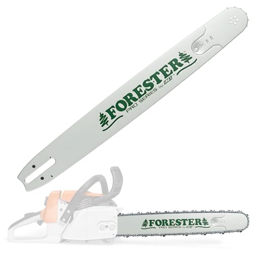 FORESTER 62" Professional Sprocket Nose Chainsaw Bar - 62in Length, 3/8” Pitch, 063 Gauge, D025 Mount, 185 Drive Link - Replacement Chain Saw Parts For Stihl