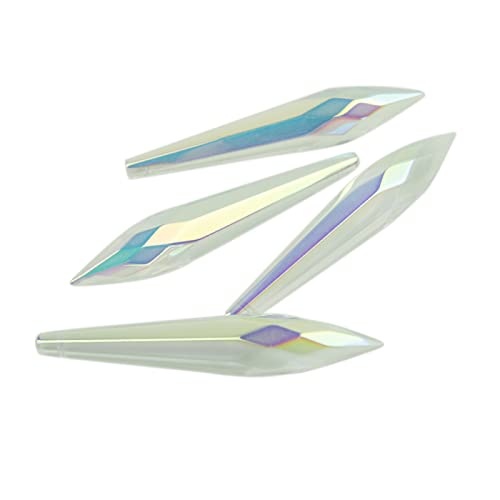 38mm/63mm/76mm AB Crystal Icicle U Drop Crystal Chandelier Parts Hanging Drop Ornament Crystal Prism,76mm,200pcs
