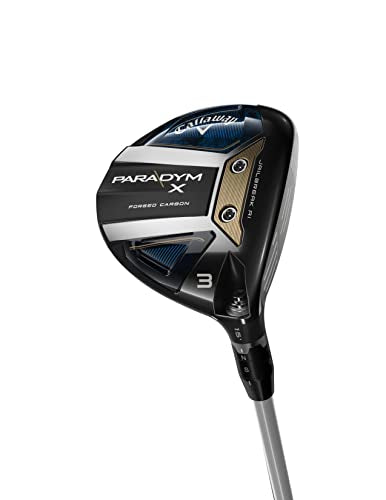 Callaway Golf 2023 Paradym X Fairway Wood Left Hand Ascent 50G Shaft Regular Flex 3 Wood Black Silver