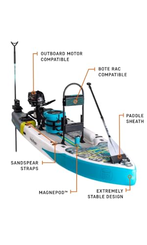 BOTE Rover Aero 12 FT 6 in Inflatable Micro Skiff BugSlinger Silver King