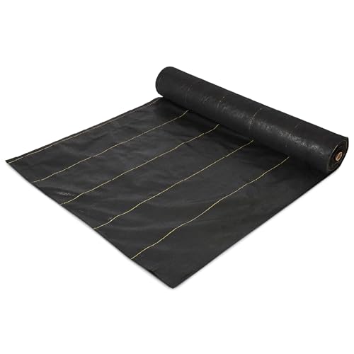 Dewitt 24-Pack Sunbelt Weed Barrier Fabric 3.2 oz, 4 x 300 Feet – Heavy-Duty Ground Cover Mat for Greenhouse Floors, Garden Rows, Raised Beds, Yard Gardening, and Outdoor Landscape Protection