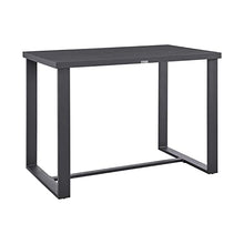 Armen Living Menorca Outdoor Patio 5-Piece Aluminum Bar Set Grey