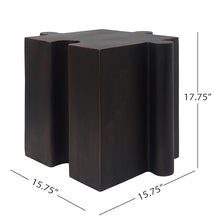roomfitters 2-Piece Puzzle Table Set, Interlocking Modular MGO Side Tables with 1 Convex & 1 Concave Unit, Antique Copper