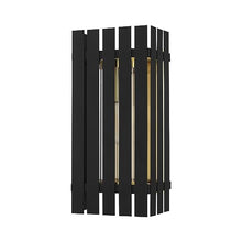 Livex 1 Light Black Outdoor Wall Lantern Brass