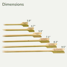 BambooMN Gluten Free Label Bamboo Paddle Picks - 7.1" - 10,000 Pieces