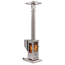 90,000 BTU Stainless Steel Outdoor Patio Heater, 12 Ft Heating Radius, Wood Pellet Fired ((Revere Edition))