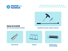 LINERWORLD.COM Winter Warrior Mesh Inground Safety Pool Cover 20'x40' with Center End Step Arctic Blue