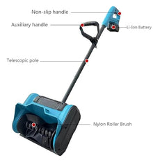 Lightweight Snow Blower, Snow Blower Cordless, Efficient Snow Removal, Snow Thrower with Adjustable Handle, for Driveway Winter Snow Removal(One Batteries)