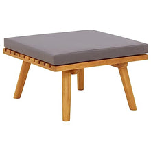 VIHHQGC Dark Grey and White Acacia Wood Garden Lounge Set with Polyester Cushions for Outdoor Patio Seating, Modular Furniture Arrangement for Comfortable Relaxation, 9-Person