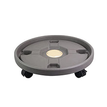 SIDUFHAOPKLL Flower Pot Tray Round Plastic Caster Wheels Pallet Vase With Rollers Plant Holder(Gray,30)