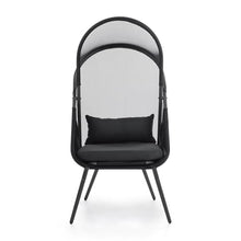 Greemotion USA Alverta 2-Piece Outdoor Foldable Accent Chair Black