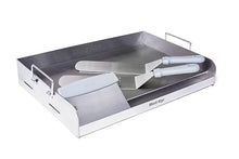 Mont Alpi Accessory Bundle for Outdoor Kitchen Island - Flat Top Hot Plate Griddle with 2 Spatulas | Pizza Kit with Pizza Peel and Stone + Chicago Style Cutter | BBQ Tool Kit + Tongs and Grill Brush