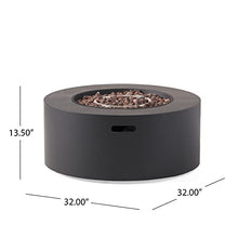 Christopher Knight Home Wellington Outdoor 40,000 BTU Circular Fire Pit (No Tank Holder) - Dark Gray