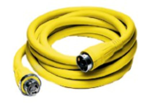 Hubbell Twist-Lock Shore Power Cable Set 50' 6 AWG 50 Amps Yellow