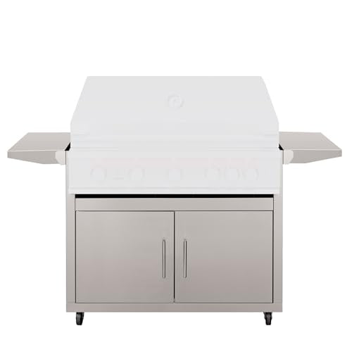TrueFlame Deluxe Grill Cart, Fold-Down Side Shelves, Fits 40-Inch Grill