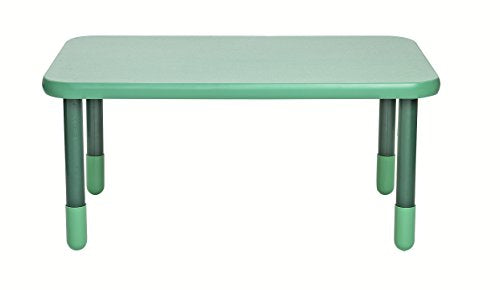 Angeles BaseLine Classroom Table Teal Legs Grey Top