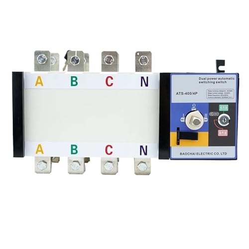 WRBSUJTMM ATS 400A 630A Automatic Transfer Switch Dual Power Change Over Generator Switch(400A)