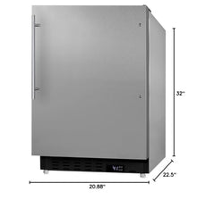 Summit 20" Built-in Refrigerator, Stainless Steel - ALR47BCSSHV