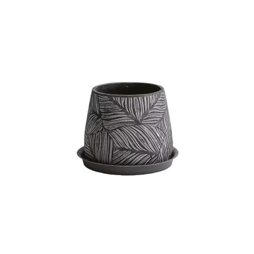 Xilin-872 Plant Pot Home Simple Indoor Thickened Large Calibre Creative Cement Planter Living Room Flower Planter (Large)