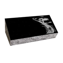Cemetery bevel marker - sometimes called a pillow or hickey marker - monument grade granite - includes engraving-