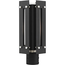 Livex 1 Light Black Outdoor Post Top Lantern Nickel