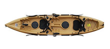 BKC TK181 12.5' Tandem Sit On Top Kayak W/ 2 Soft Padded Seats, Paddles, 7 Rod Holders - Desert