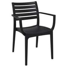 Compamia Artemis Outdoor Patio Dining Arm Chair in Black (Set of 2)
