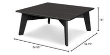 POLYWOOD® Riviera Modern Conversation Table in Black