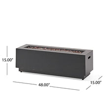 Christopher Knight Home Wellington Outdoor 50,000 BTU Rectangular Fire Pit (No Tank Holder) - Brushed Brown