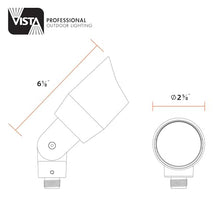 VISTA 4 Pack Cast Aluminum Landscape Spotlights, Low Voltage Landscape Lighting Spot Lights Outdoor with 4.5W MR16 LED Bulb for Yard, Garden, Lawn, Tree