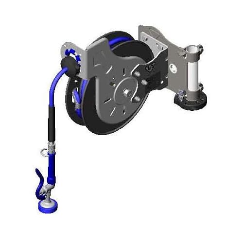 3/8" x 35' Open Coated Reel w/SS Table Leg Swing Bracket