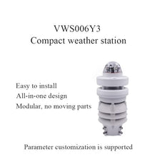 VWS006Y3 4-20mA Ultrasonic Wind Sensor Outdoor Meteorological Instrument Hygrometer Ultrasonic Weather Sensors(VWS006Y3Y)
