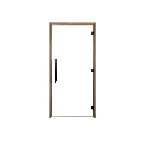 PROSAUNAS Clear & Tinted Glass Sauna Door, Prehung Tinted Glass Sauna Door (Right Hanging, ADA Clear - Thermo-Aspen Frame 36X81)