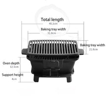 Barbecue Grill, Charcoal Grills, Portable Mini Charcoal Grill Desk Tabletop Outdoor All Cast Iron Smoker Grill for Picnic Garden Terrace Camping Travel