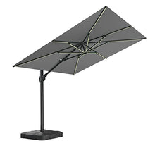 Midtown Umbrellas 9x9 Ft Outdoor Cantilever Patio Umbrella Sunbrella Cast Slate