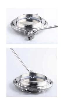 TQKEBWGW Powder Butterfly Valve SUS304 Manual Stainless Steel Pneumatic Powder Butterfly Valve Tank Bottom Discharge Valve(DN250)