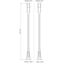 Z-Lite 517PHB-519P-BK-LED Luca Outdoor Post, 1-Light 11 Watts, Black